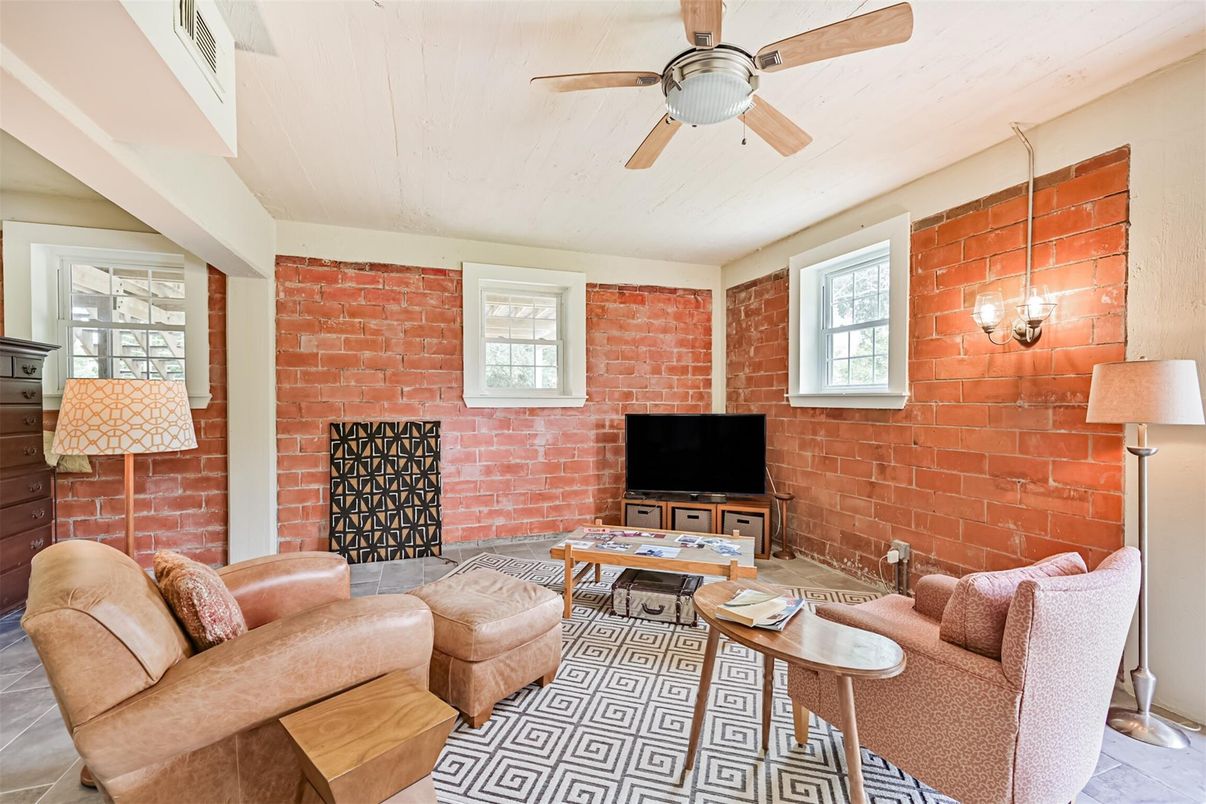 Interior, Living room, Stone Walls