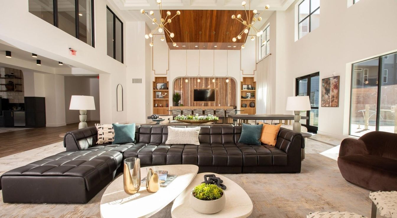 Chandelier, Interior, Living room, Pendant Lights, Wood Texture Flooring