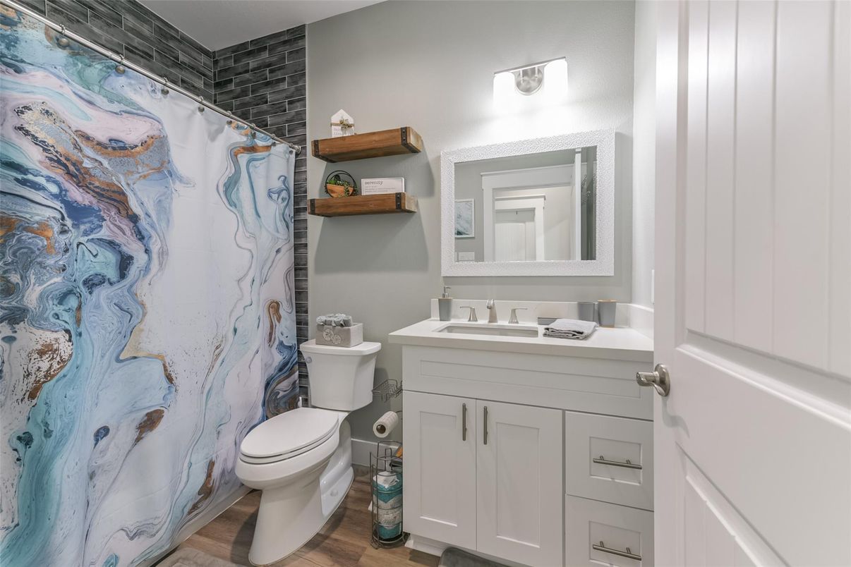 Bathroom, Interior, Wood Texture Flooring
