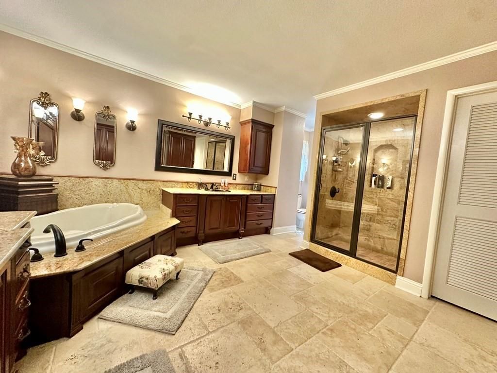 Bathroom, Dual Sink Vanities, Glass Shower, Interior