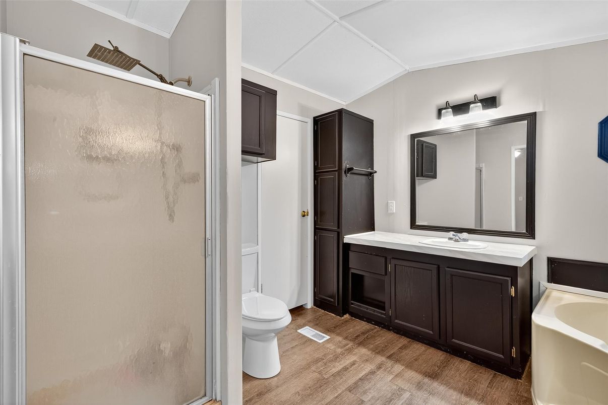 Bathroom, Interior, Wood Texture Flooring