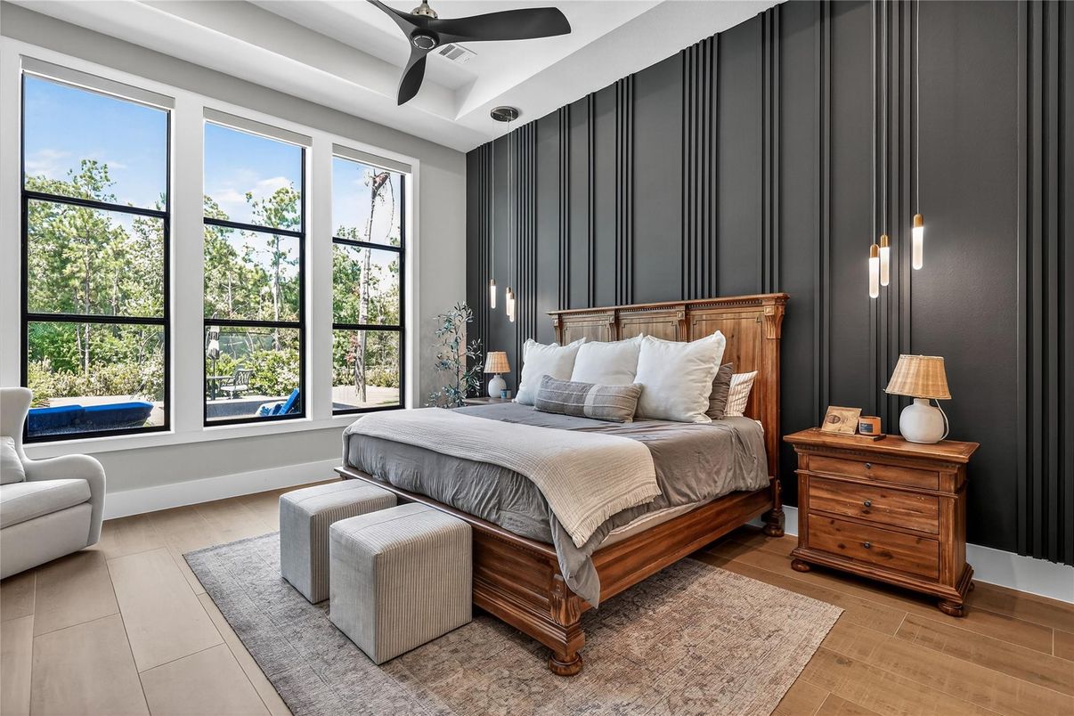 Bedroom, Interior, Wood Texture Flooring