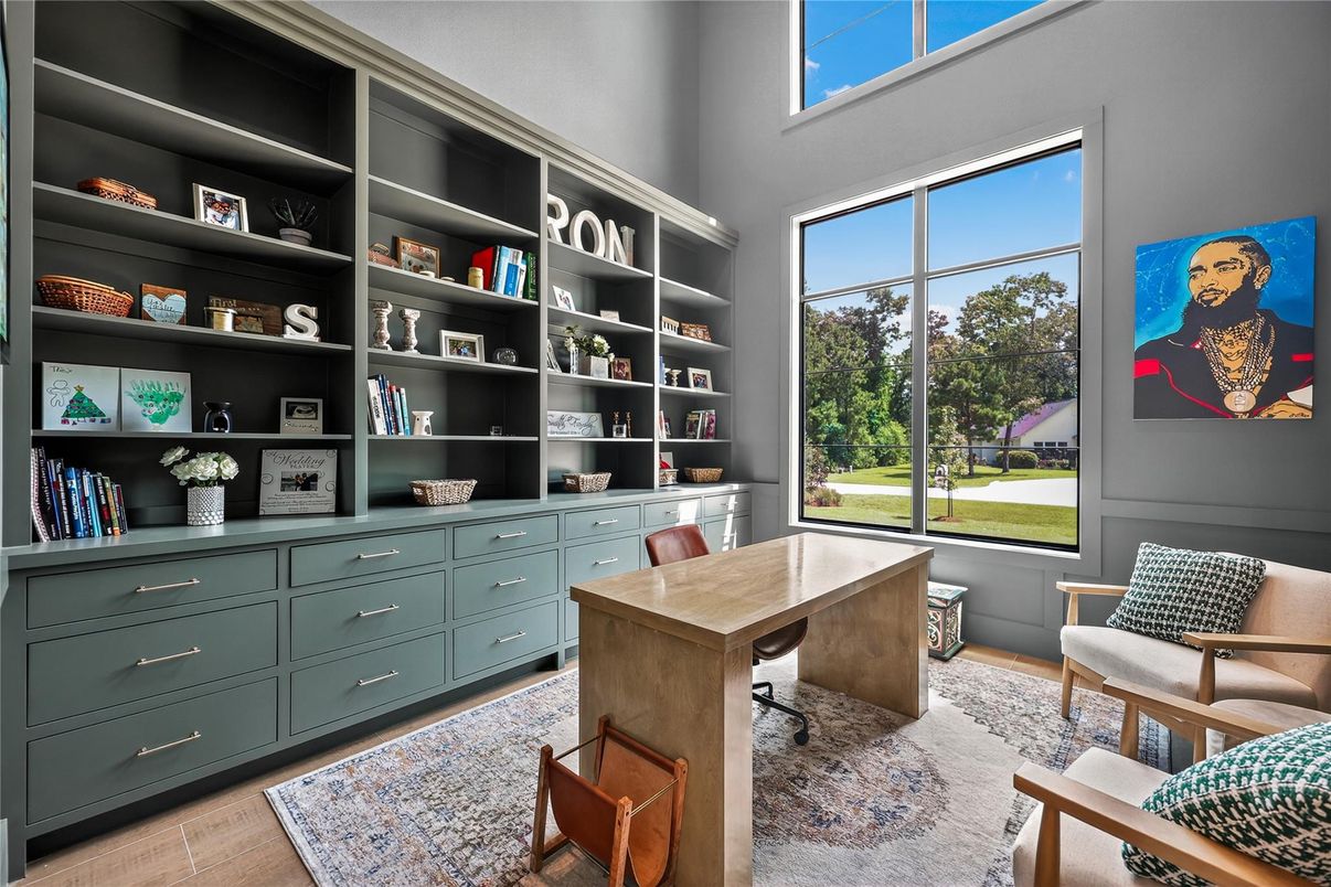 Home Office, Interior, Wood Texture Flooring