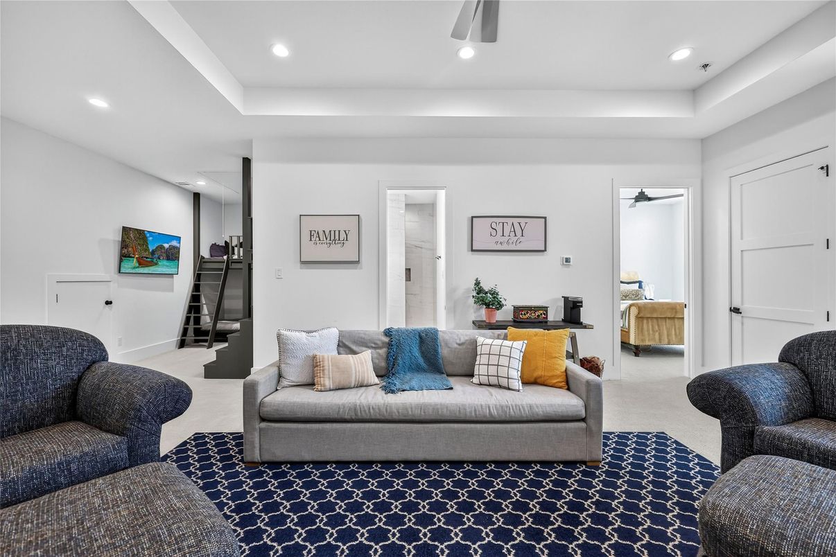 Interior, Living room, Recessed Lighting