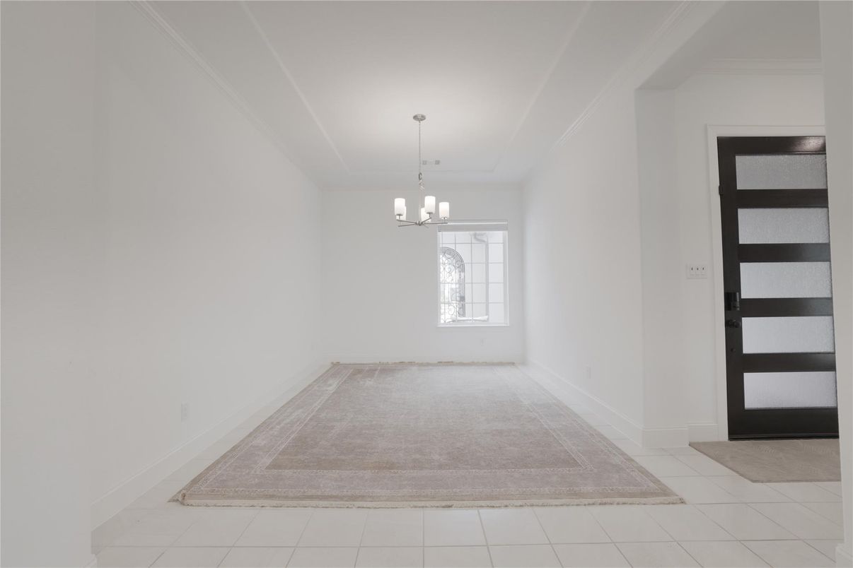 Chandelier, Empty room, Interior