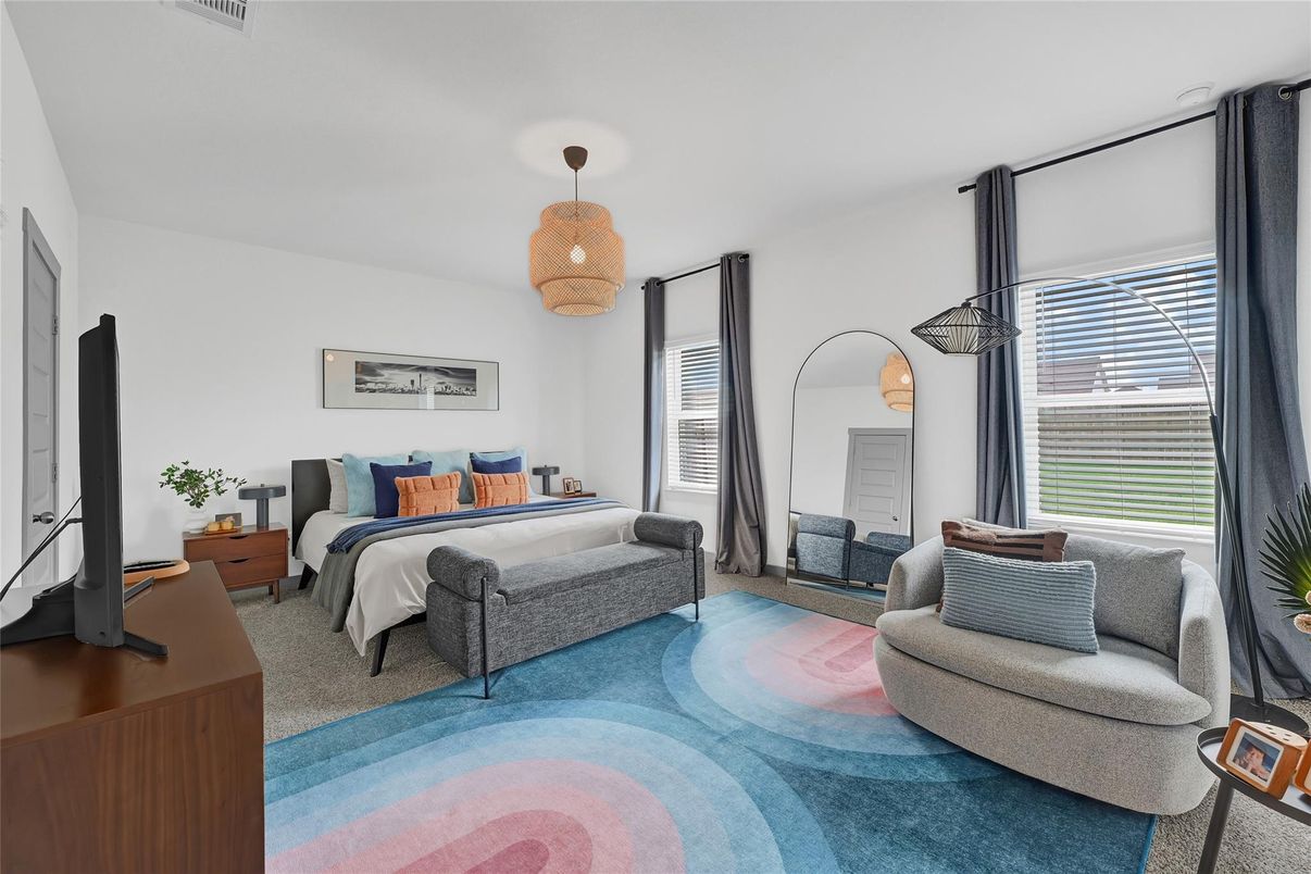 Bedroom, Interior, Pendant Lights