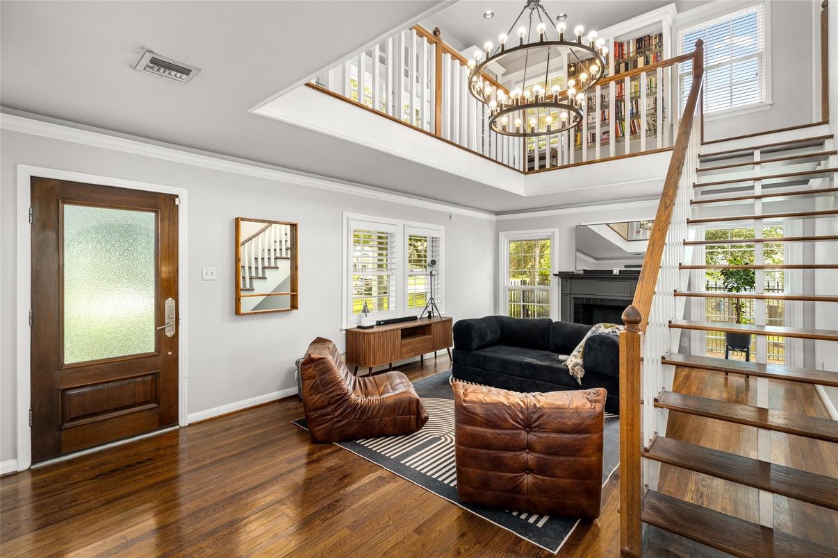 Chandelier, Fireplace, Interior, Living room, Wood Texture Flooring