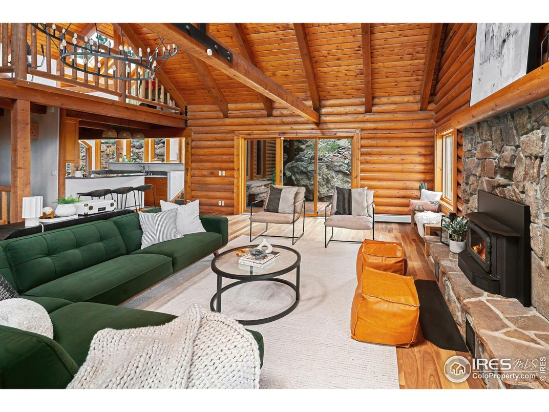 Dining room, Fireplace, Interior, Living room, Stone Walls, Wooden Beams, Wooden Ceilings, Wood Texture Flooring, Wooden Walls