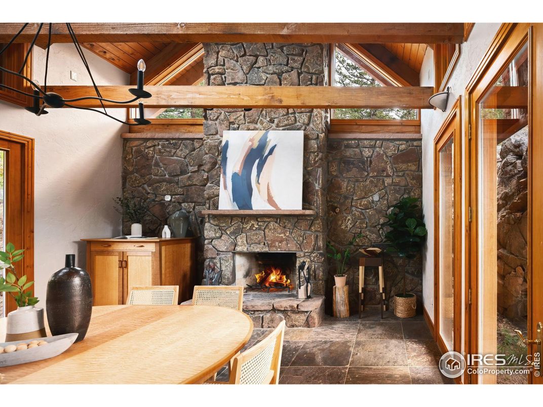 Fireplace, Interior, Stone Walls, Wooden Beams, Wooden Ceilings