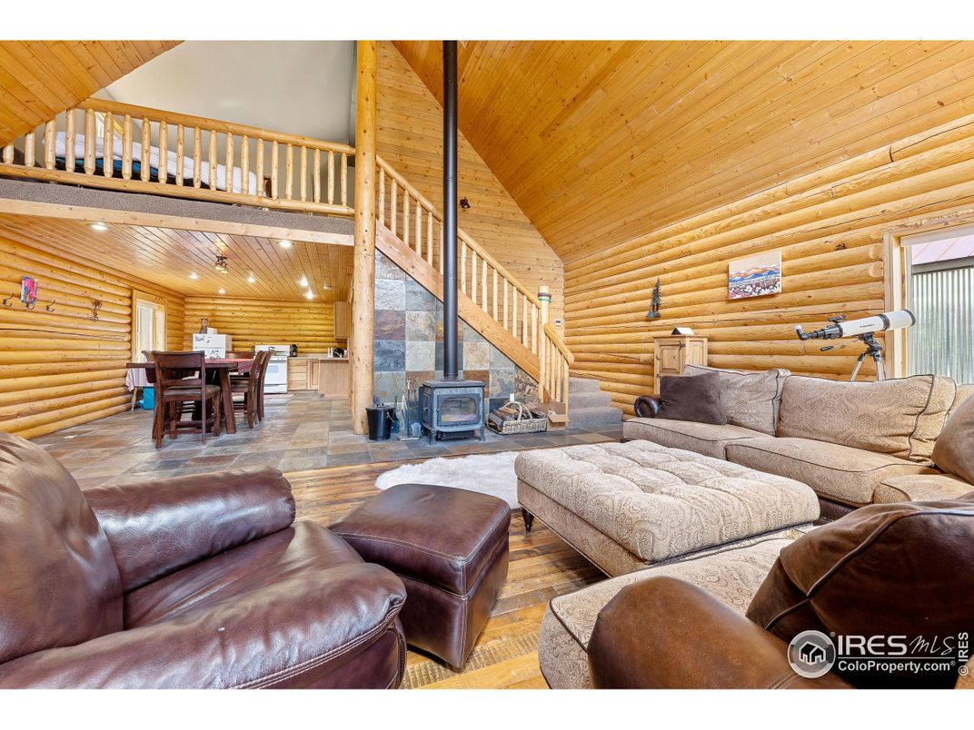 Dining room, Fireplace, Interior, Living room, Wooden Ceilings, Wooden Walls