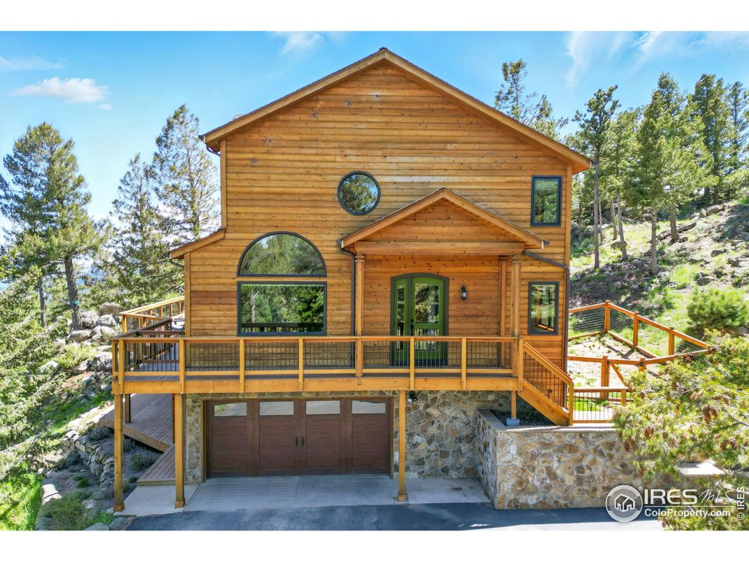 Attached, Backyard, Exterior, Facade, Log Home