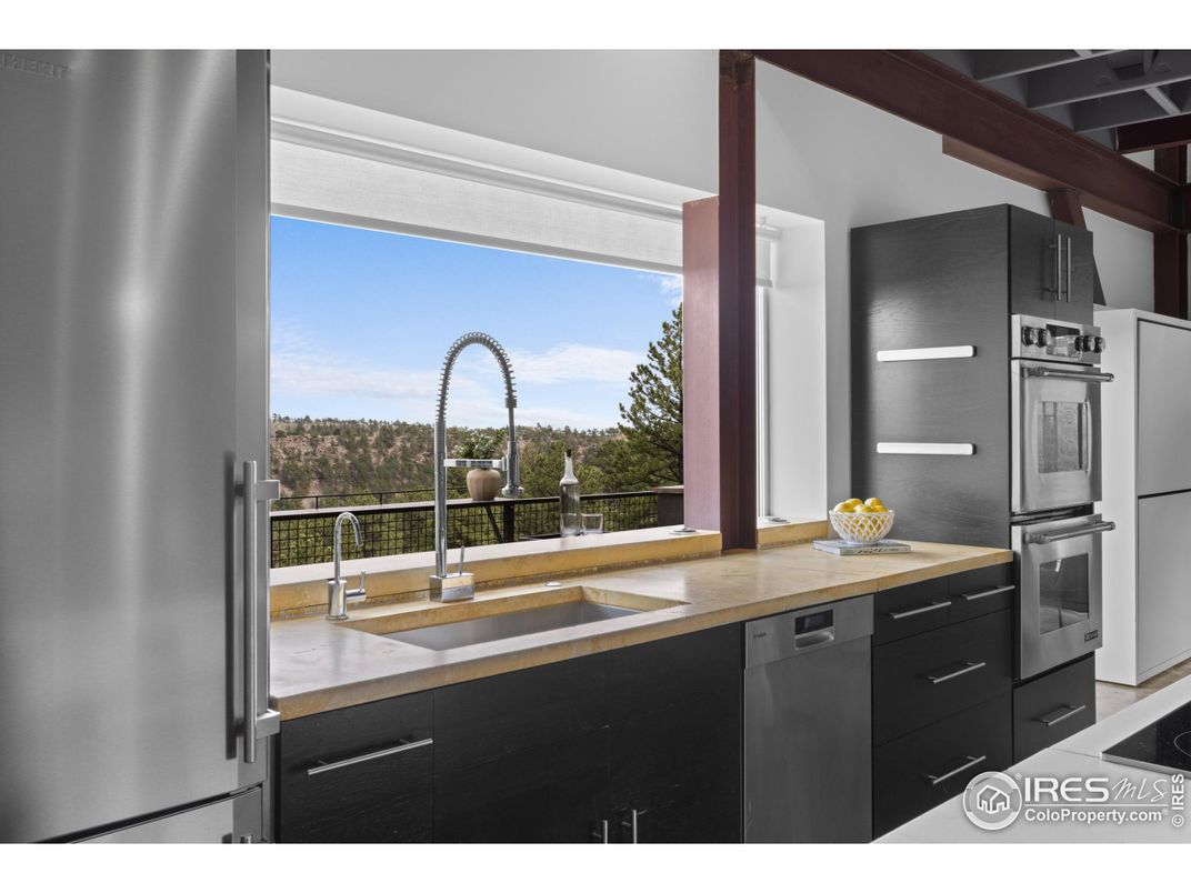 Interior, Kitchen, Stainless Steel Appliances, Wooden Beams
