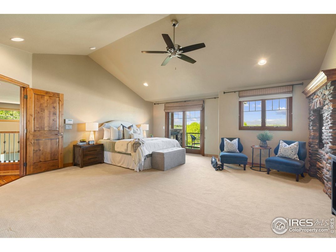 Bedroom, Fireplace, Interior, Recessed Lighting