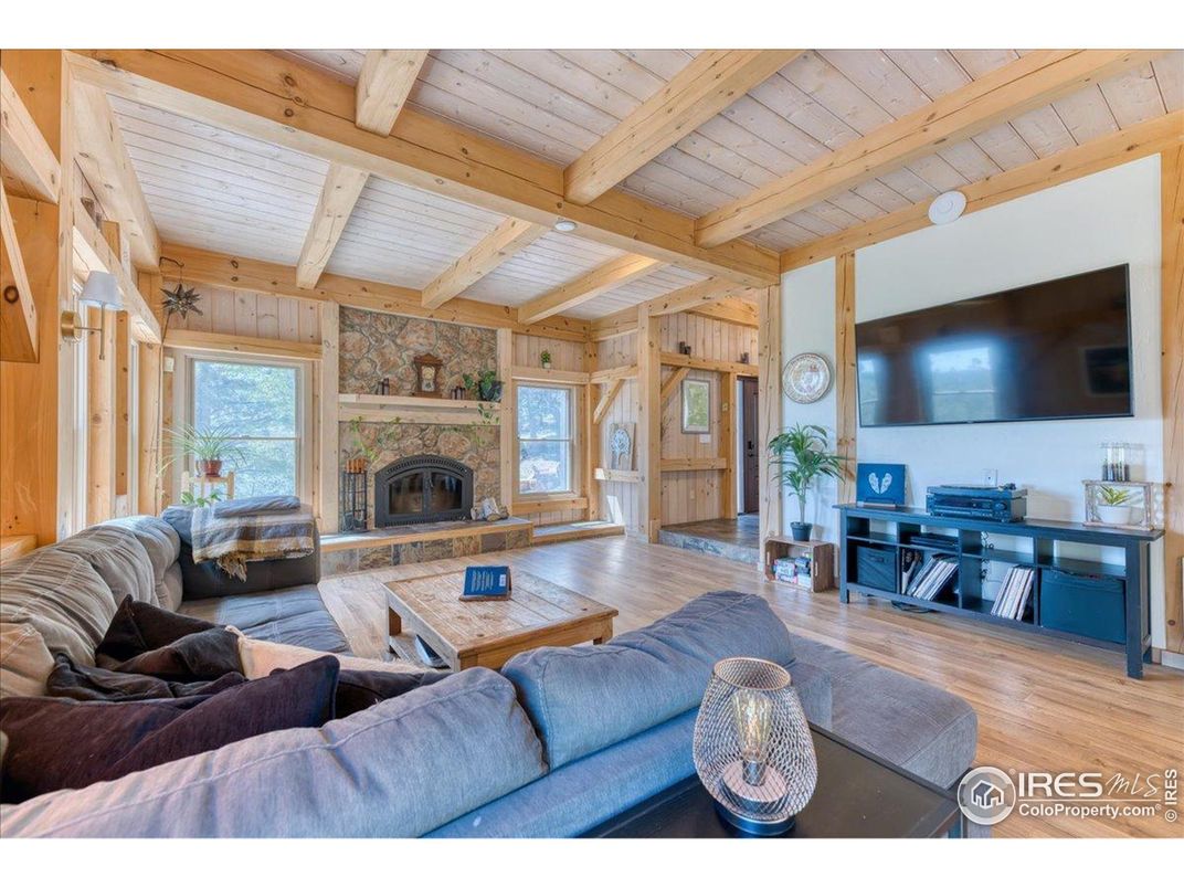 Fireplace, Interior, Living room, Wooden Beams, Wooden Ceilings, Wood Texture Flooring, Wooden Walls