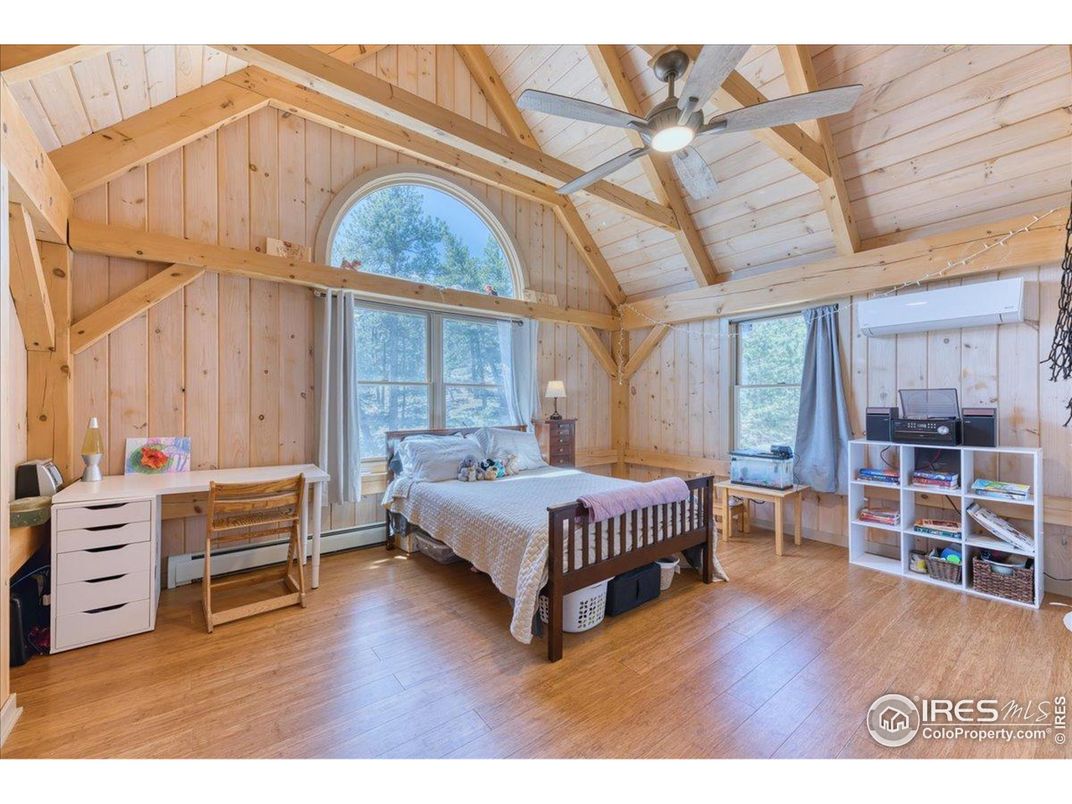 Bedroom, Home Office, Interior, Wooden Beams, Wooden Ceilings, Wood Texture Flooring, Wooden Walls