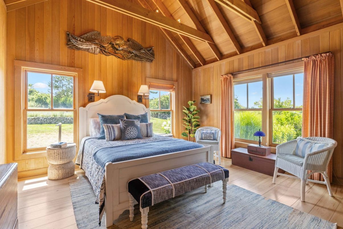 Bedroom, Interior, Wooden Beams, Wooden Ceilings, Wood Texture Flooring, Wooden Walls