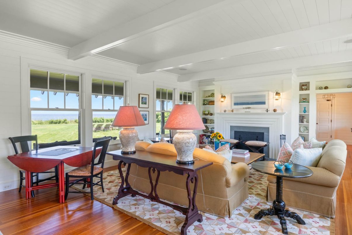 Dining room, Fireplace, Interior, Living room, Wood Texture Flooring