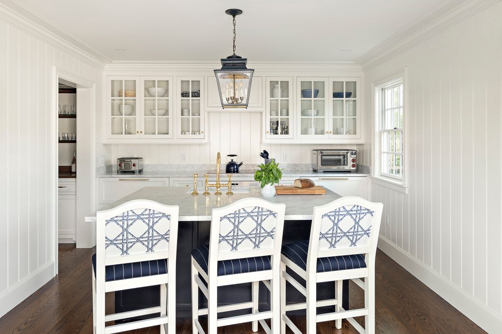 Interior, Kitchen, Pendant Lights, Wood Texture Flooring