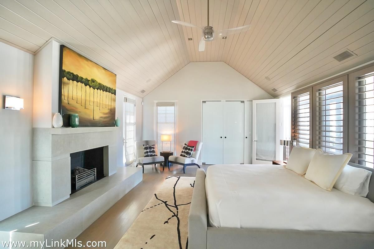 Bedroom, Fireplace, Interior, Wood Texture Flooring