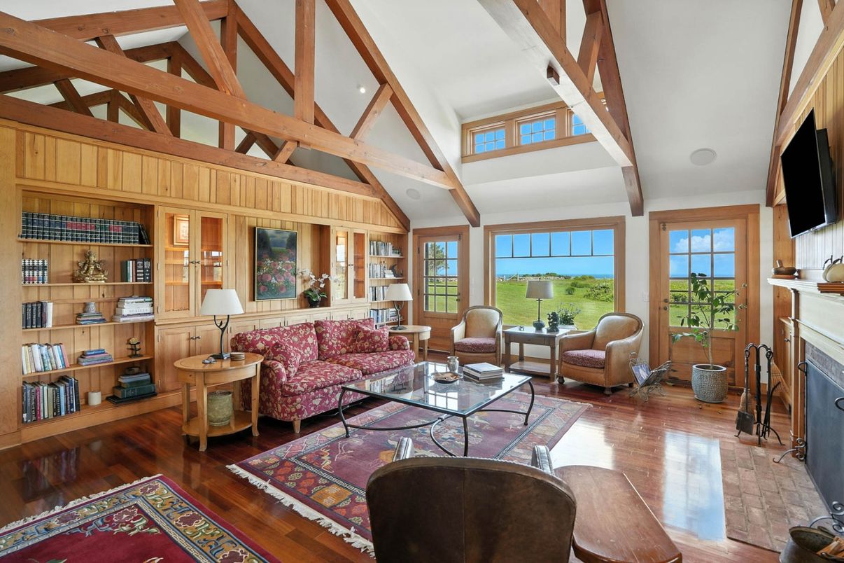 Fireplace, Interior, Living room, Wooden Beams, Wood Texture Flooring, Wooden Walls