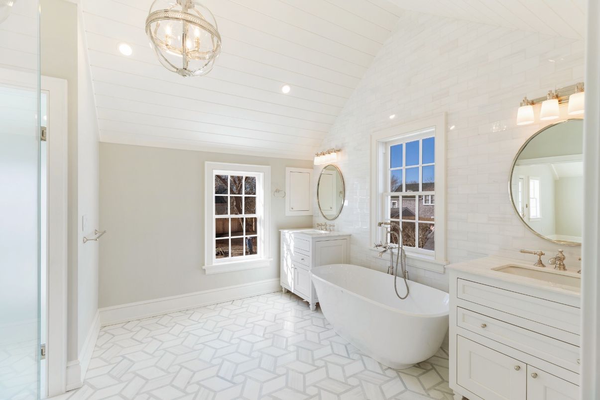 Bathroom, Free Standing Baths, Interior, Recessed Lighting