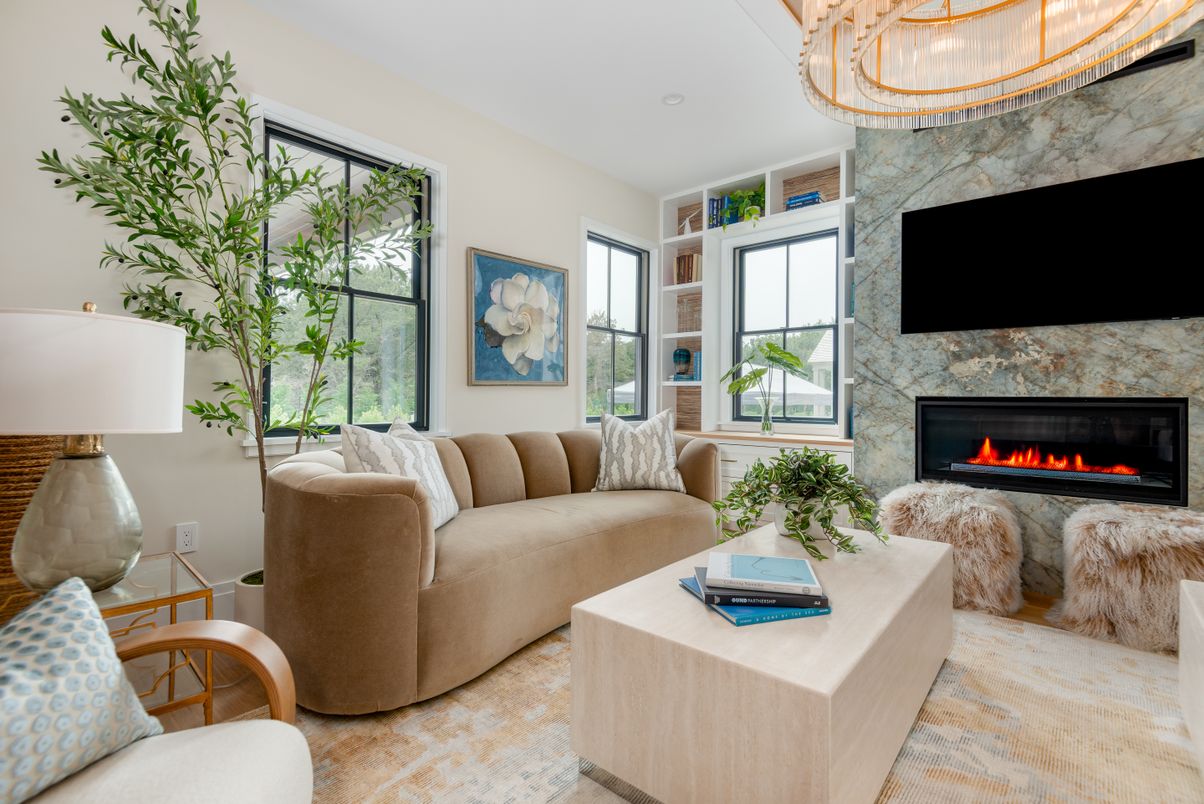 Fireplace, Interior, Living room, Stone Walls