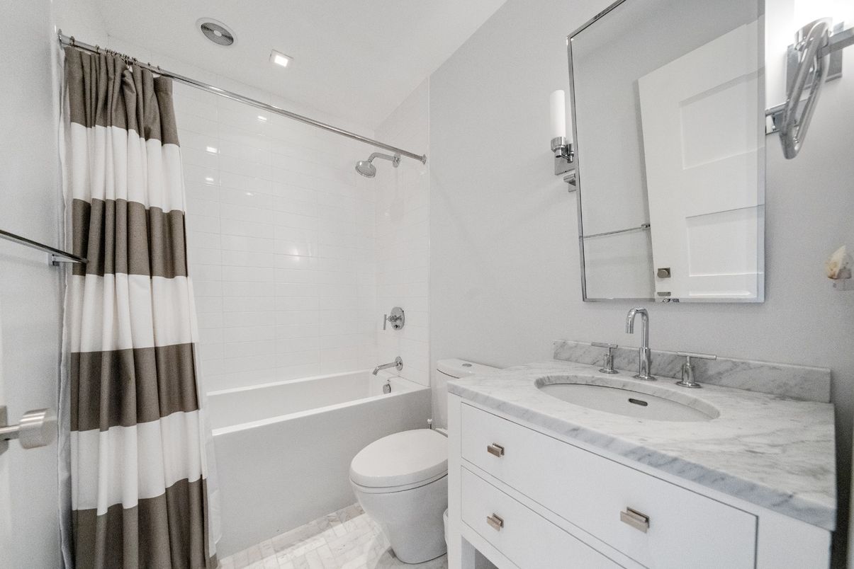 Bathroom, Interior, Marble, Recessed Lighting