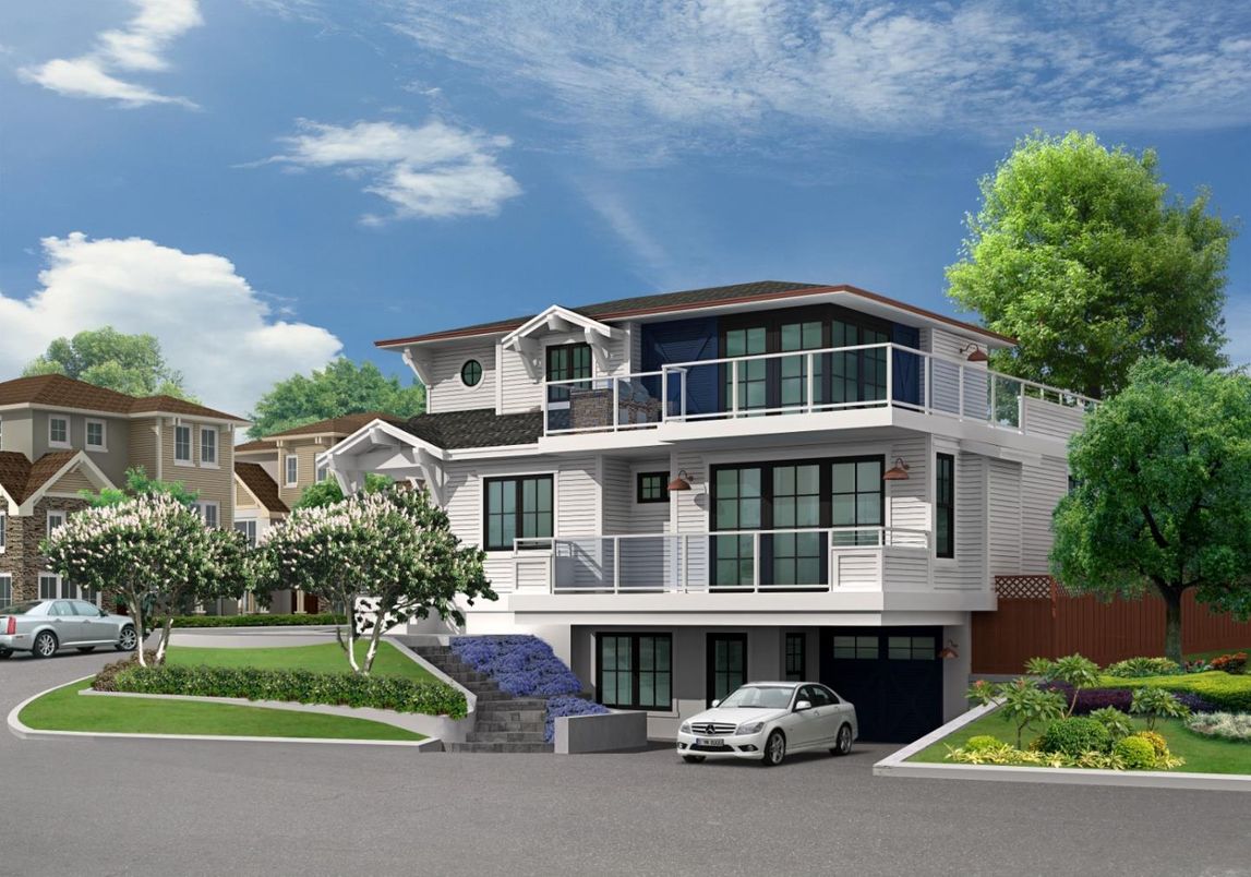 Attached, Exterior, Facade, Modern