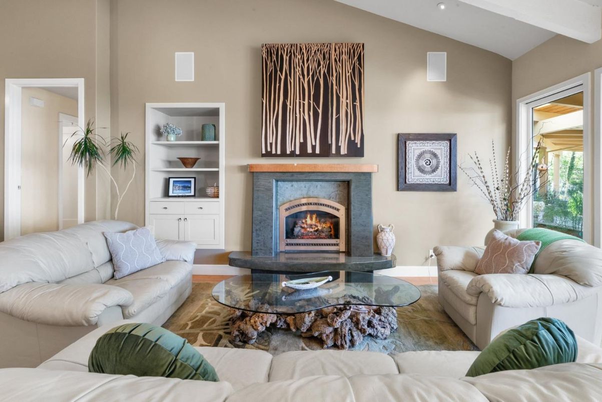 Fireplace, Interior, Living room, Recessed Lighting