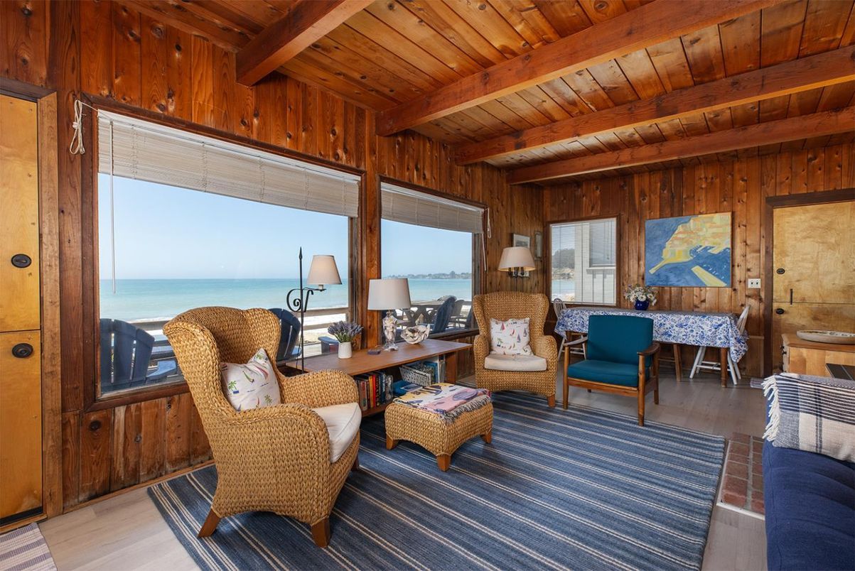 Interior, Living room, Water, Wooden Beams, Wooden Ceilings, Wood Texture Flooring, Wooden Walls