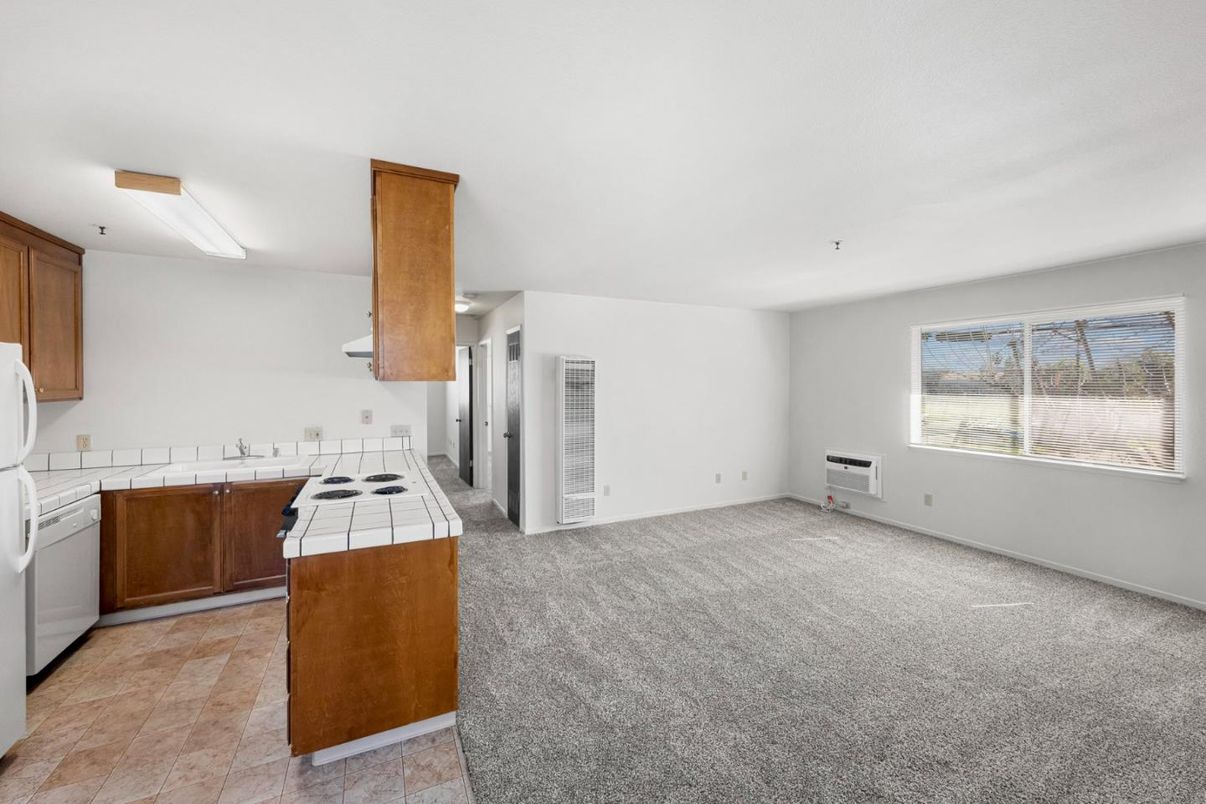 Empty room, Interior, Kitchen, Tile Countertops