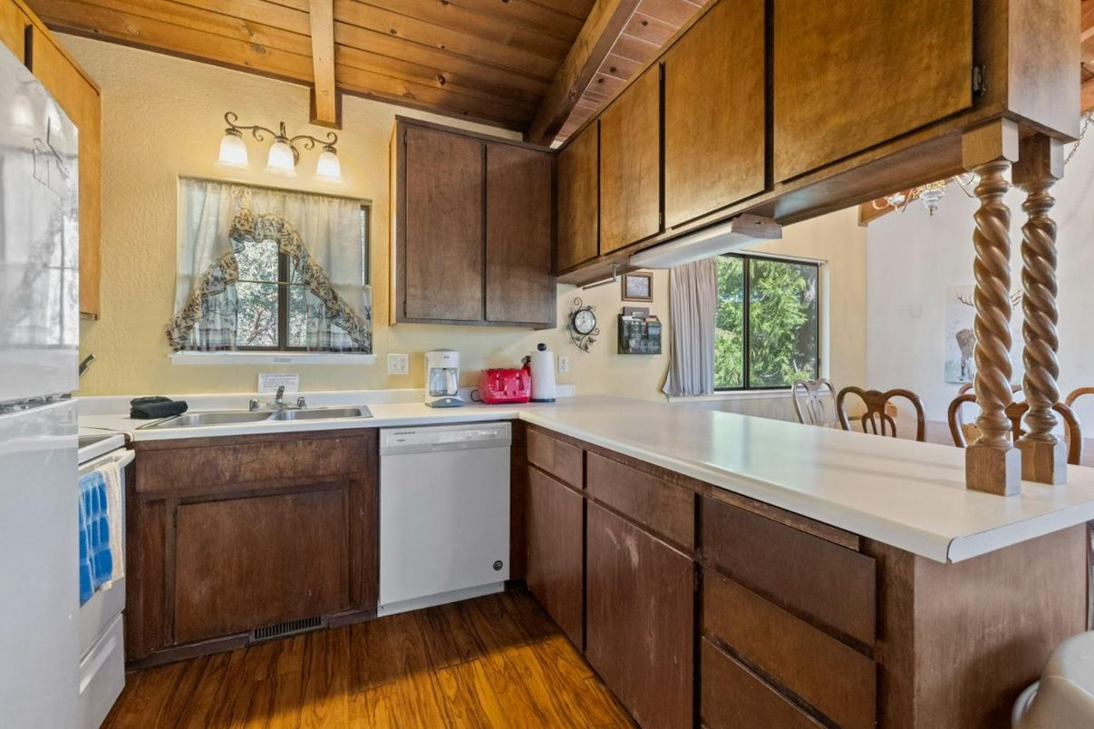 Dining room, Interior, Kitchen, Wooden Ceilings, Wood Texture Flooring