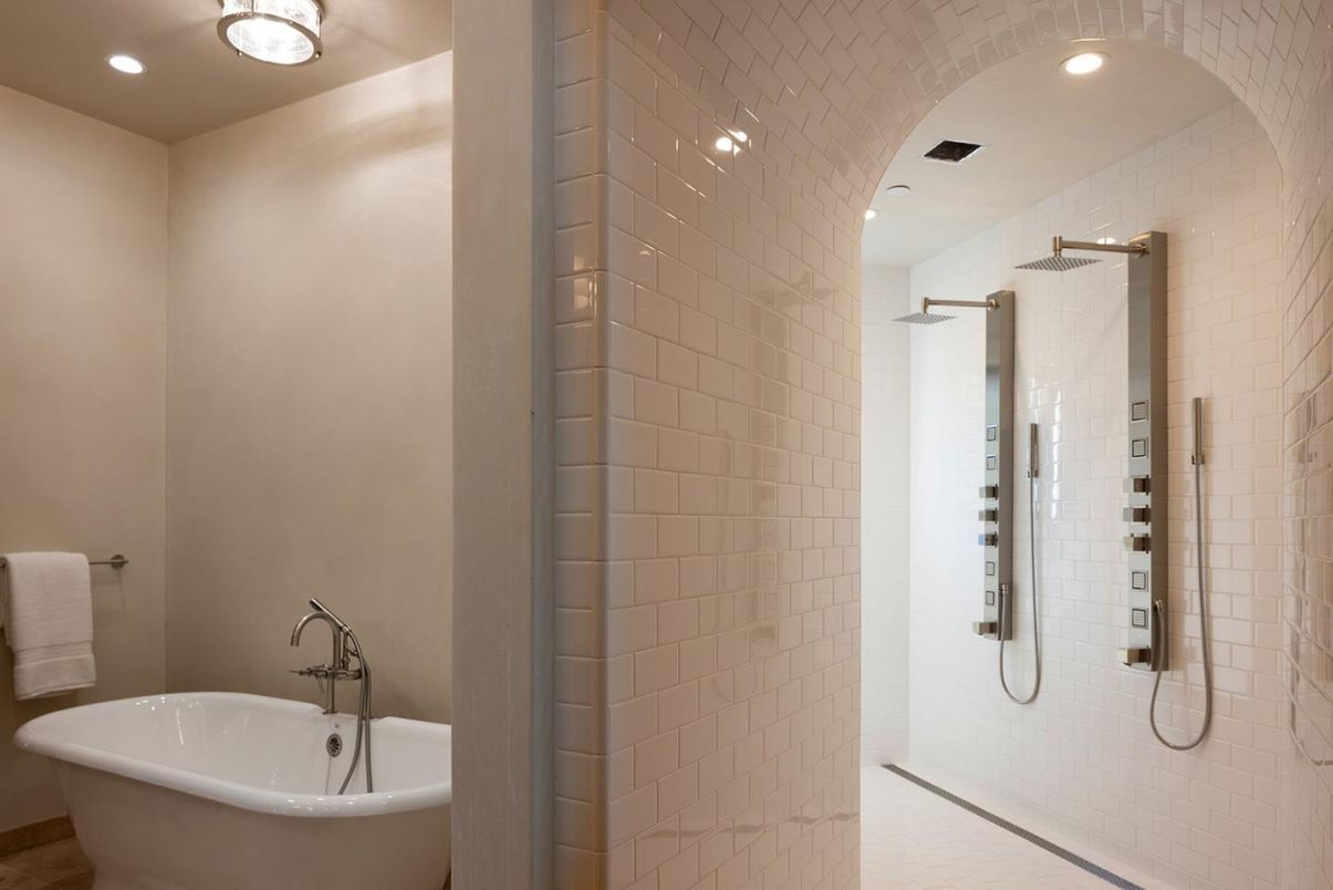 Bathroom, Free Standing Baths, Interior, Recessed Lighting