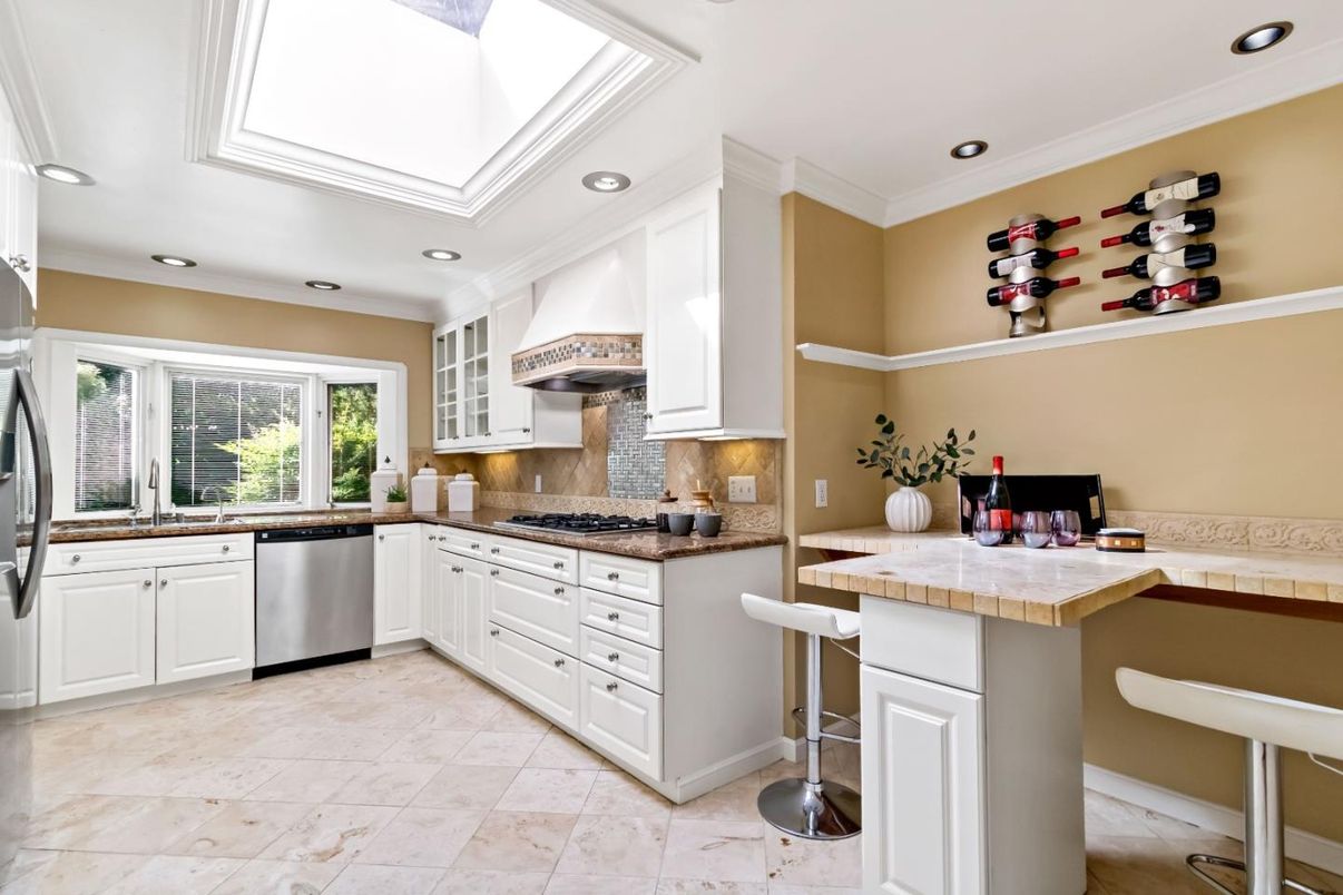 Interior, Kitchen, Recessed Lighting, Stainless Steel Appliances, Tile Countertops