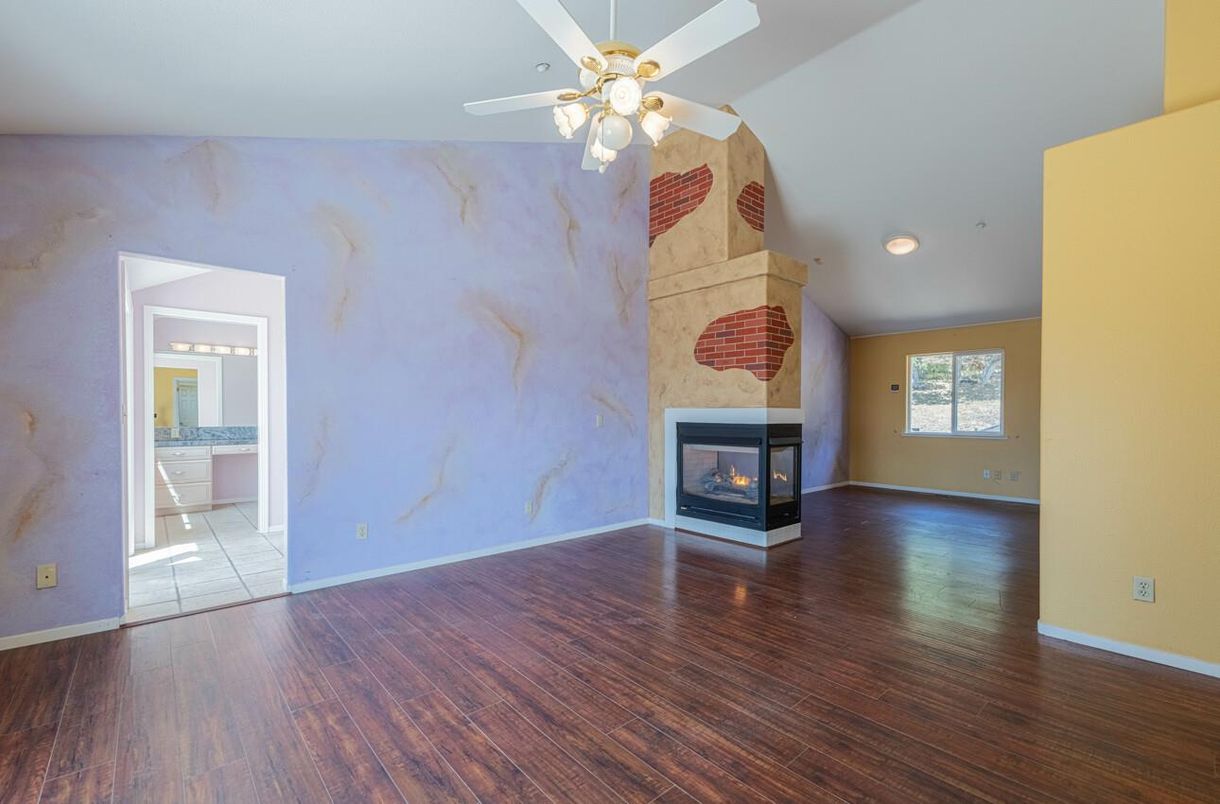 Empty room, Fireplace, Interior, Wood Texture Flooring