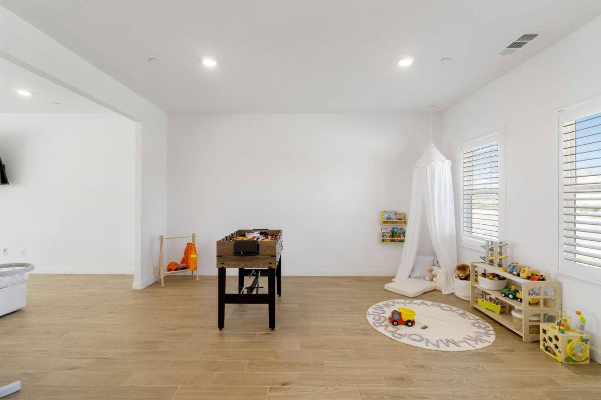 Game Room, Interior, Recessed Lighting, Wood Texture Flooring