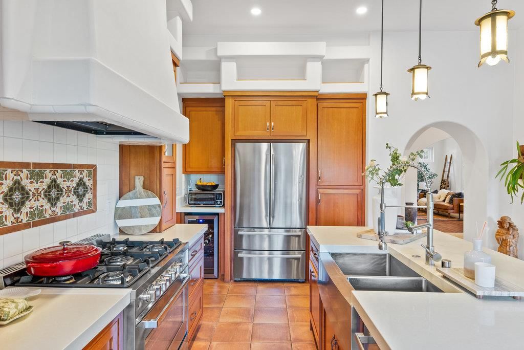 Interior, Kitchen, Pendant Lights, Recessed Lighting, Stainless Steel Appliances