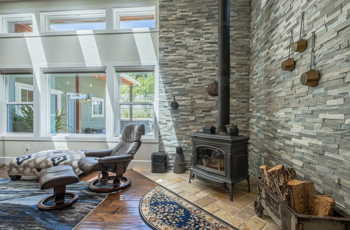 Fireplace, Interior, Stone Walls