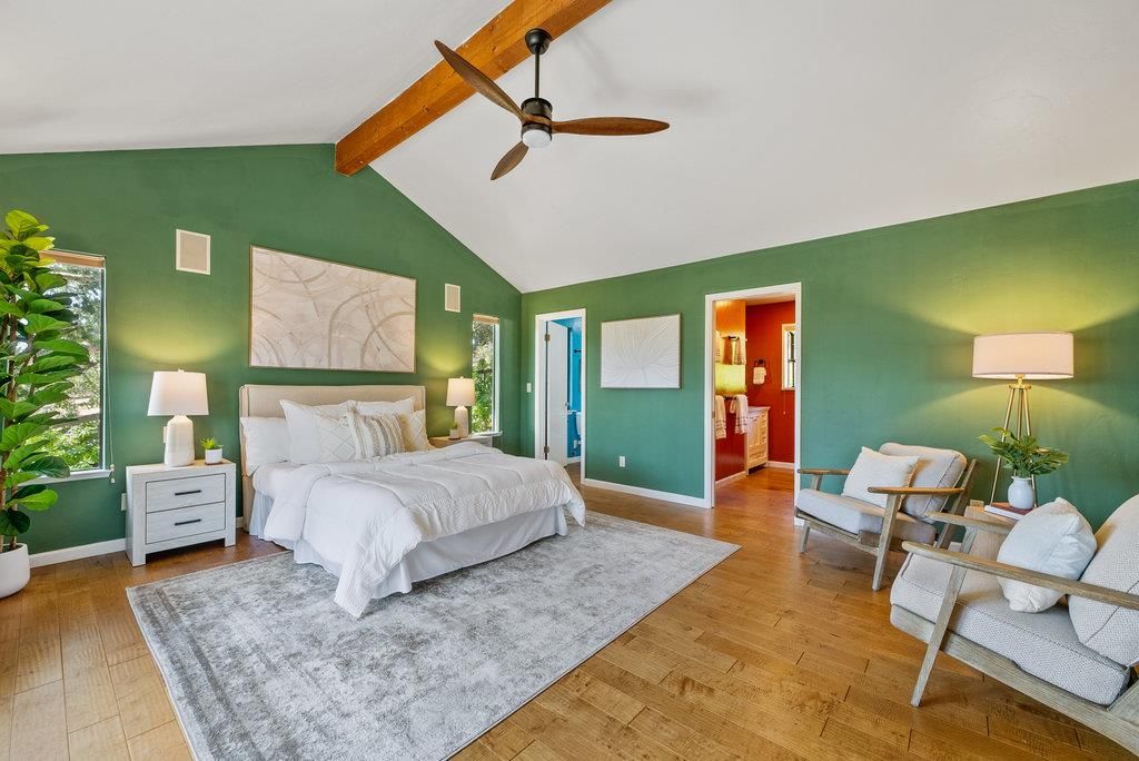 Bedroom, Interior, Wooden Beams, Wood Texture Flooring