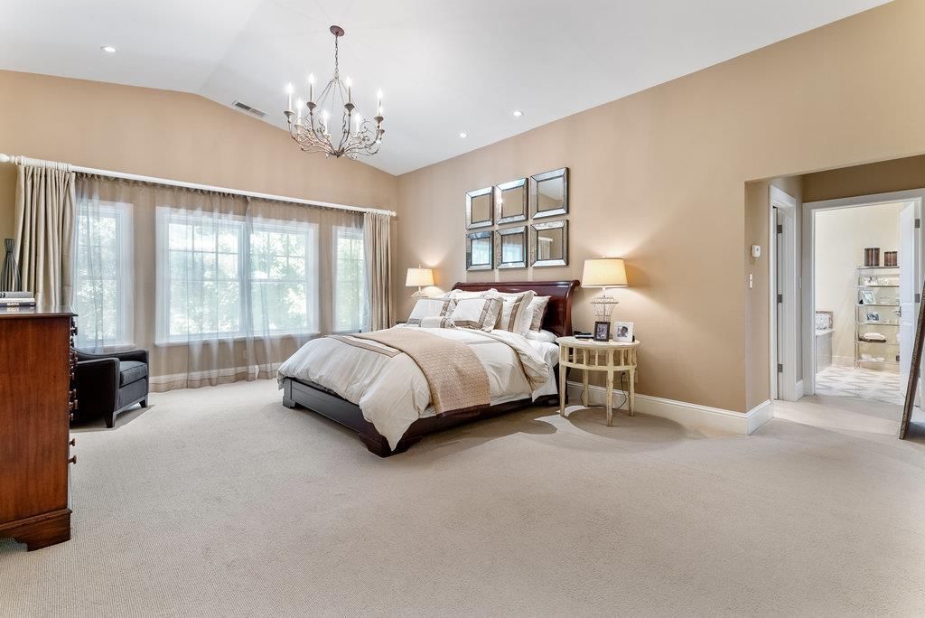 Bedroom, Chandelier, Interior, Recessed Lighting