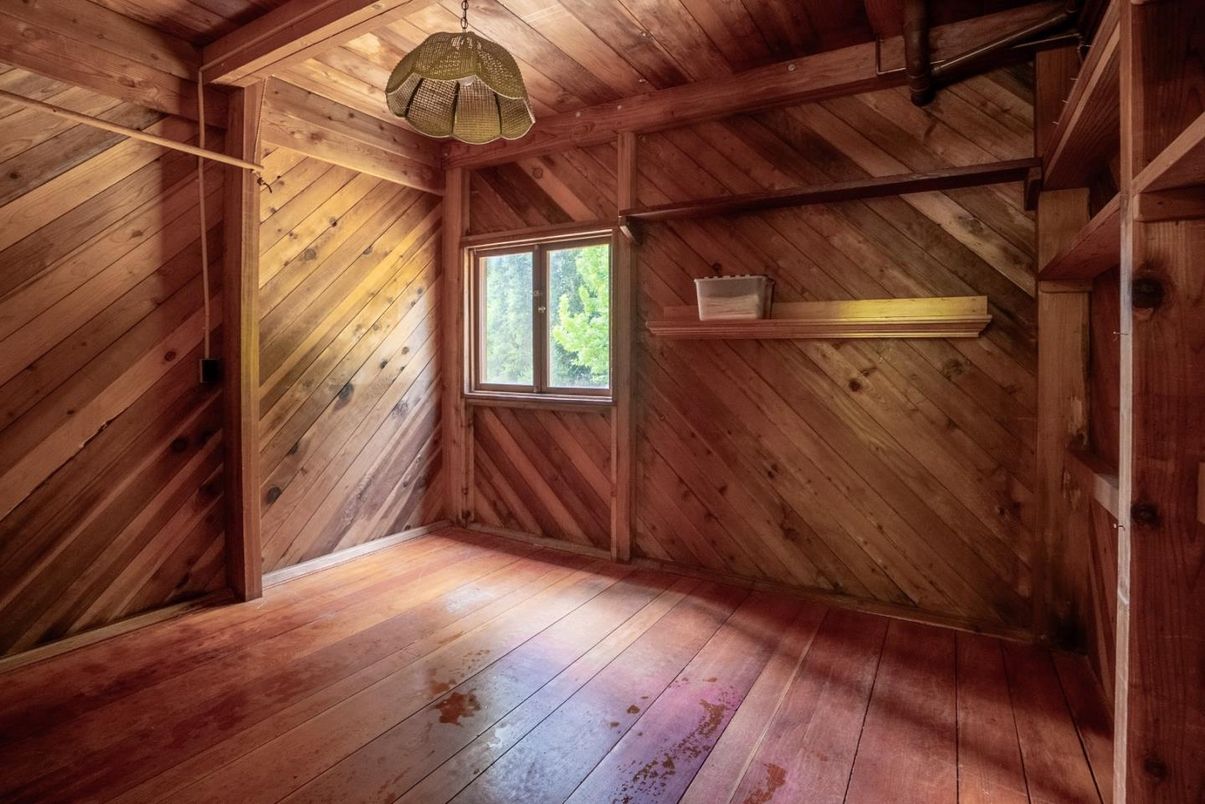 Empty room, Interior, Wooden Ceilings, Wood Texture Flooring, Wooden Walls