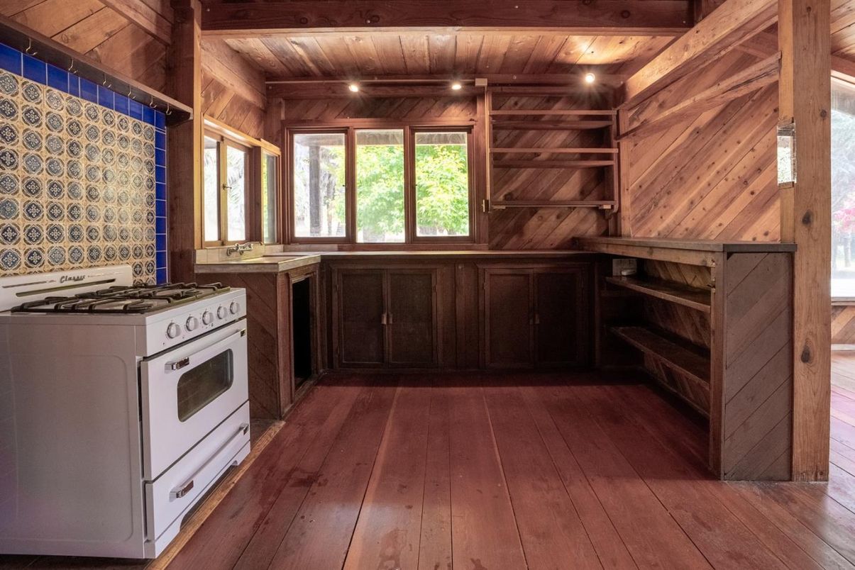 Interior, Kitchen, Recessed Lighting, Wooden Beams, Wooden Ceilings, Wood Texture Flooring, Wooden Walls