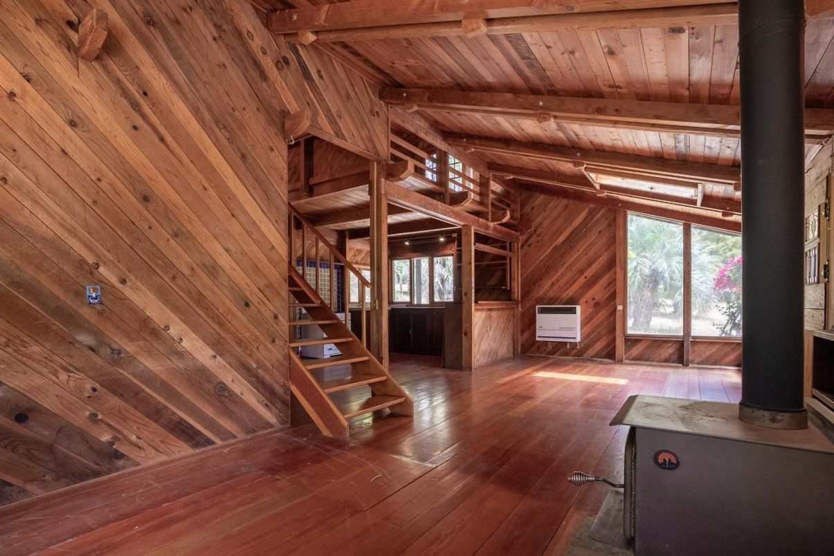 Empty room, Interior, Wooden Beams, Wooden Ceilings, Wood Texture Flooring, Wooden Walls