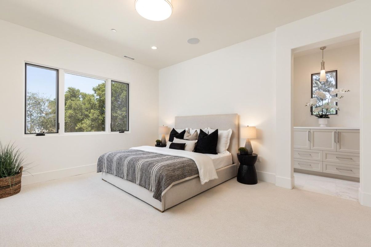 Bedroom, Interior, Pendant Lights, Recessed Lighting
