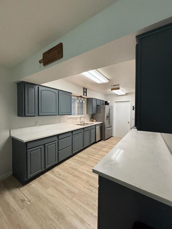 Interior, Kitchen, Wood Texture Flooring