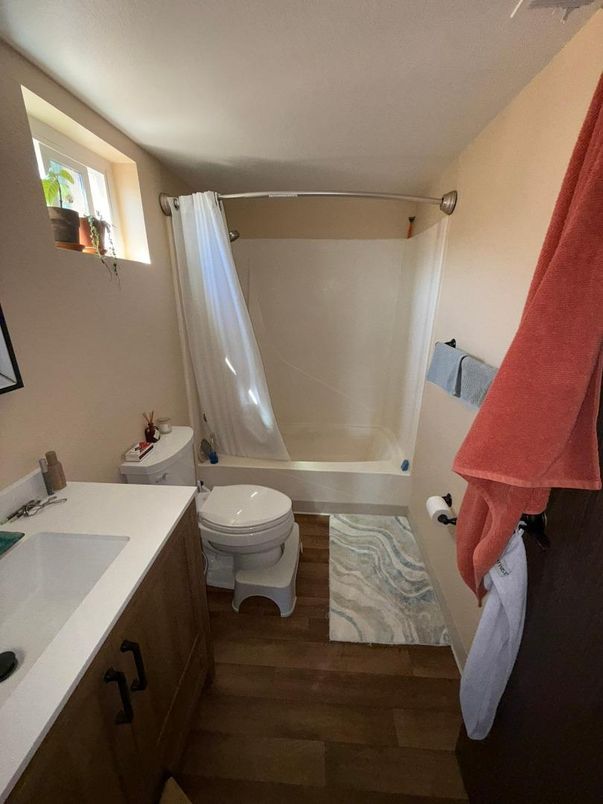 Bathroom, Interior, Wood Texture Flooring