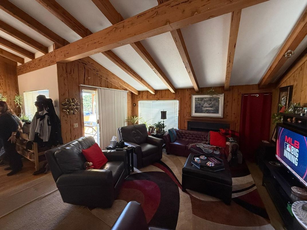 Interior, Living room, Wooden Beams, Wooden Walls