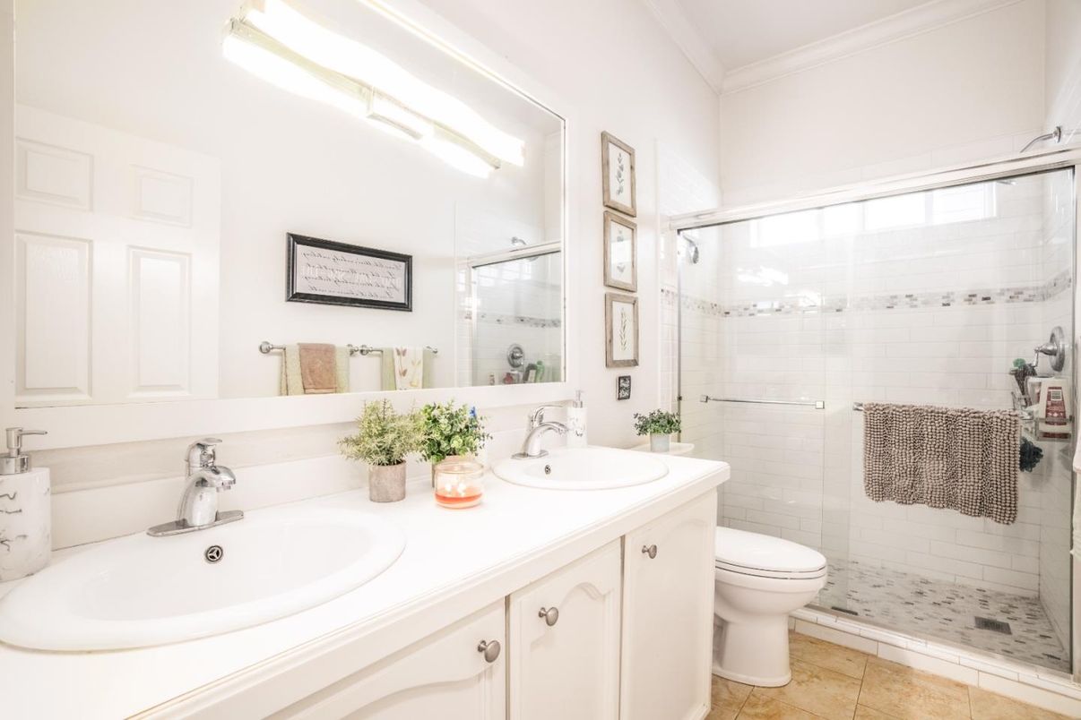 Bathroom, Dual Sink Vanities, Glass Shower, Interior