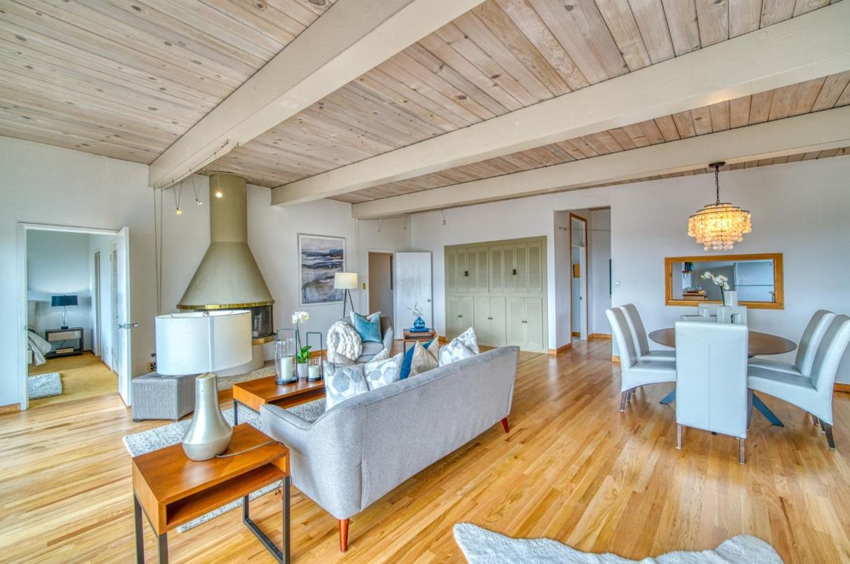 Chandelier, Dining room, Interior, Living room, Wooden Beams, Wooden Ceilings, Wood Texture Flooring