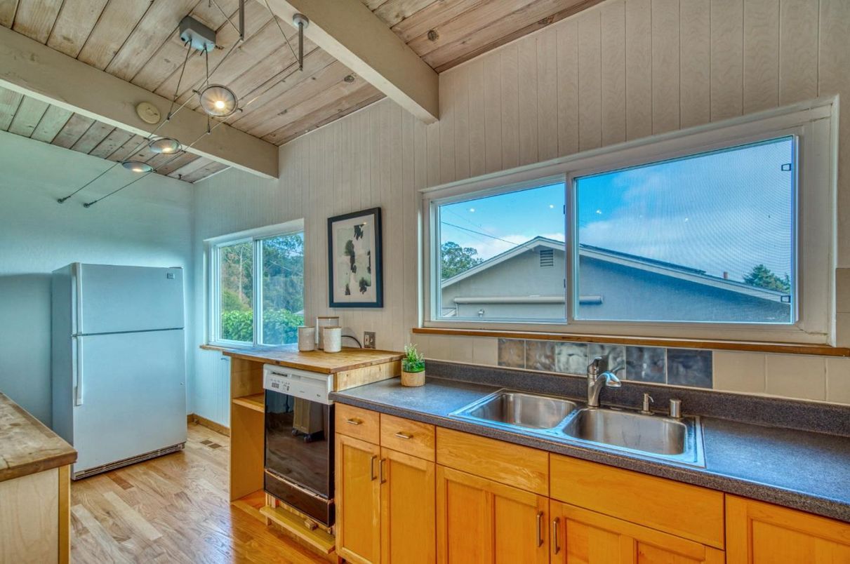 Interior, Kitchen, Pendant Lights, Wooden Ceilings, Wood Texture Flooring